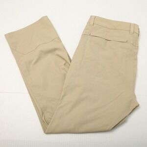 Stio Coburn Pant Men 38S Khaki Nylon Spandex Stretch Hiking Quick Dry Style 2340